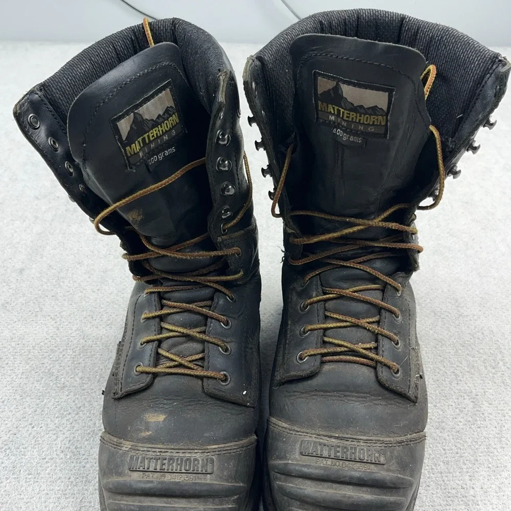 Matterhorn Black Leather Metguard Boots Mining Men's size 9.5W